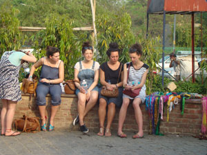 tourists at Delhi haat