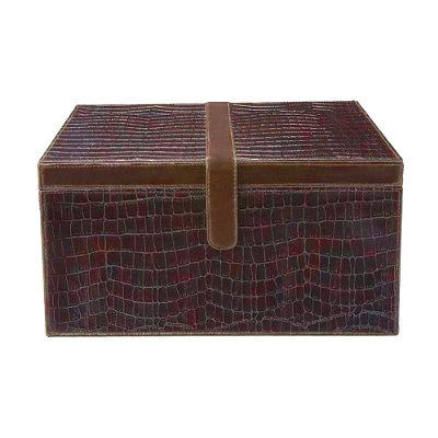 Leather storage box
